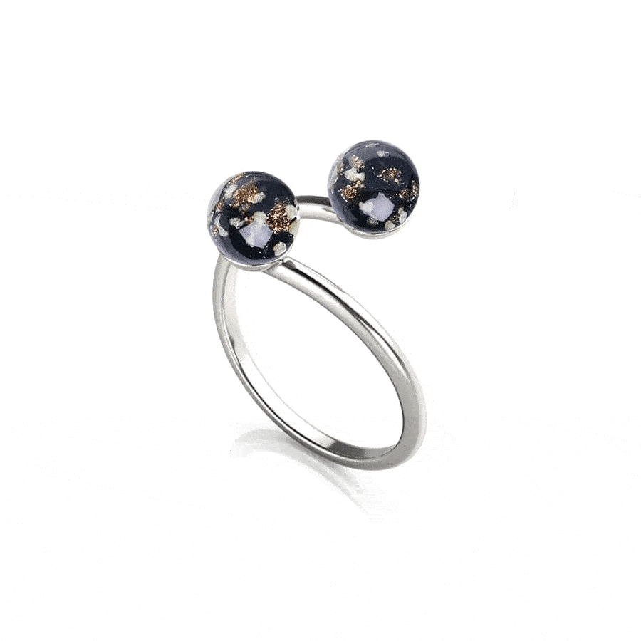 FIREFLY GLASS INFINITY HELIX RINGS
